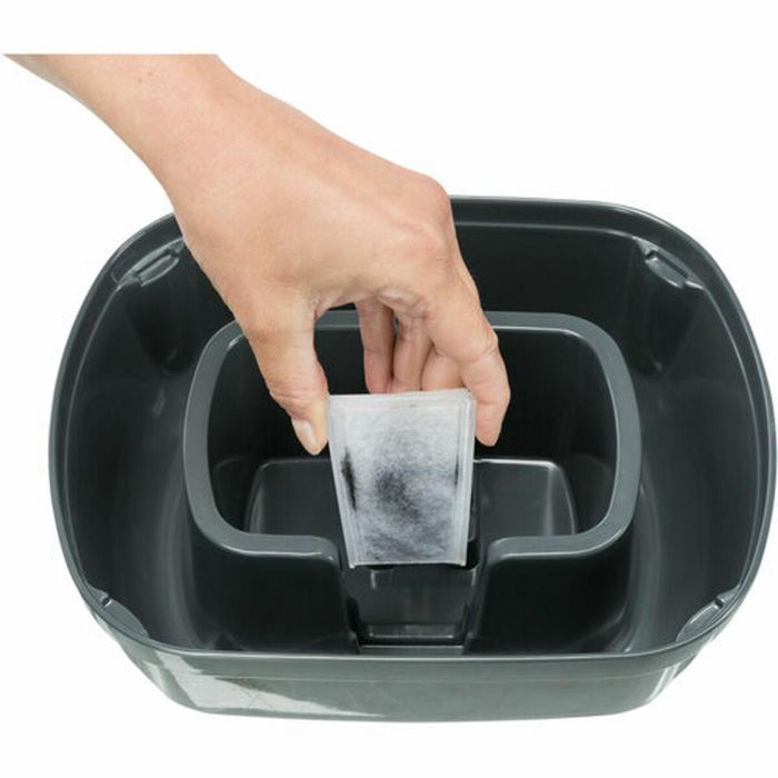 Fuente para Mascotas Trixie Polygon Blanco Gris Silicona Melamina 2,5 L 28 x 11 x 22 cm 5