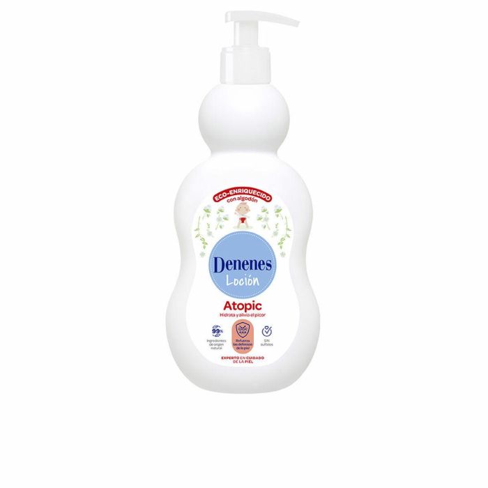 Denenes ProTech Leche Hidratante Corporal para Piel Atópica y Sensible de Bebés y Niños 400ml - Hipoalergénica, Calma Sequedad y Picores.