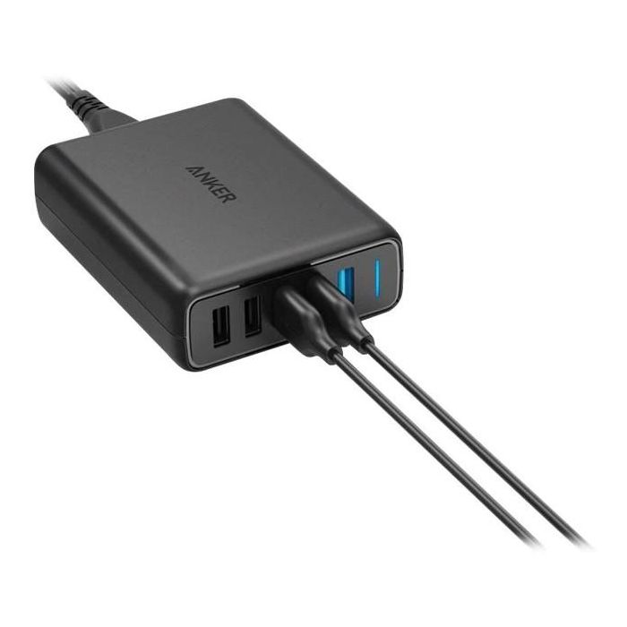 Anker PowerPort Speed 5 Charger 5-Port USB-A 63W black 0 Anker PowerPort Speed 5 Charger 5-Port USB-A 63W black 0