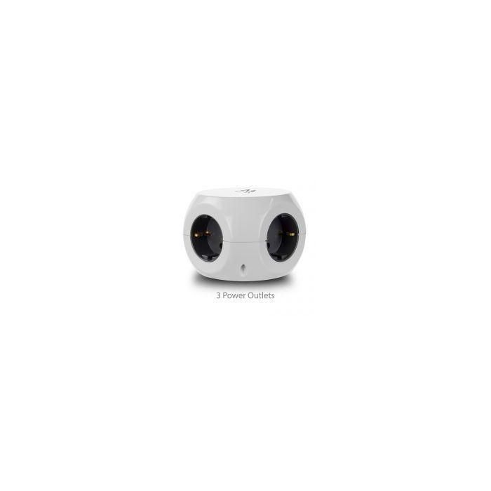 Regleta Enchufes Cubo Ewent EW3939 USB 5V 2A Blanco 1 Regleta Enchufes Cubo Ewent EW3939 USB 5V 2A Blanco 1