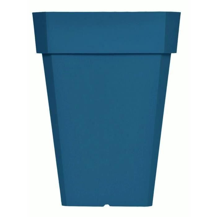 Jardinera cuadrada RIVIERA SOLEILLA - Plástico - Altura 53 cm - Azul Jardinera cuadrada RIVIERA SOLEILLA - Plástico - Altura 53 cm - Azul