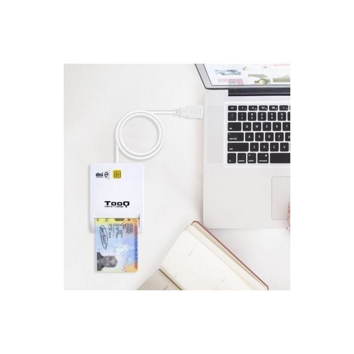 TooQ TQR-210W Lector DNIe y Tarjetas Inteligentes USB 2.0 compatible DNI 4.0 y Cartão Cidadão PC/Mac sin drivers Blanco 2