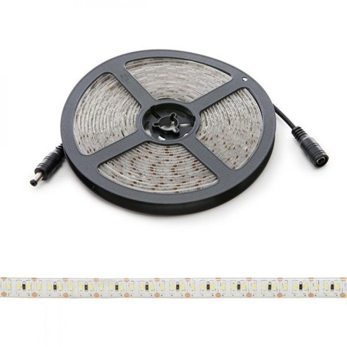 Tira de 204 LEDs/M 60W 5.000Lm CRI85 6000ºK SMD3014 12VDC IP65 x5M 40.000H [CA-3014-204-12W-IP65-CW]-Blanco Frío 1