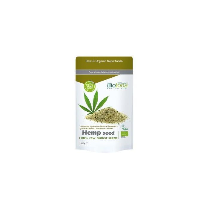 Biotona Semillas de Cáñamo Peladas Bio 300g para Deportistas y Vegetarianos - Nutritivas