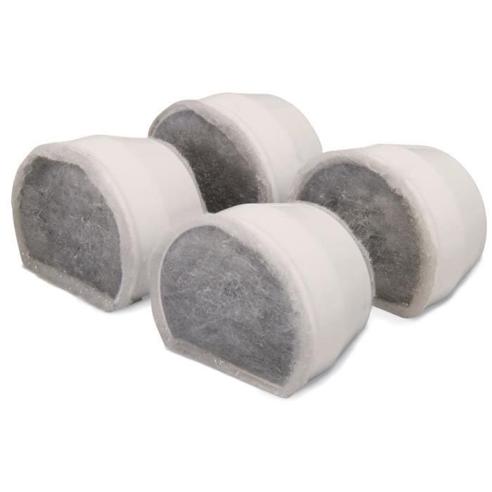 DRINKWELL 4 filtros de carbón de repuesto para fuentes Avalon y Pagoda - Para gatos y perros DRINKWELL 4 filtros de carbón de repuesto para fuentes Avalon y Pagoda - Para gatos y perros