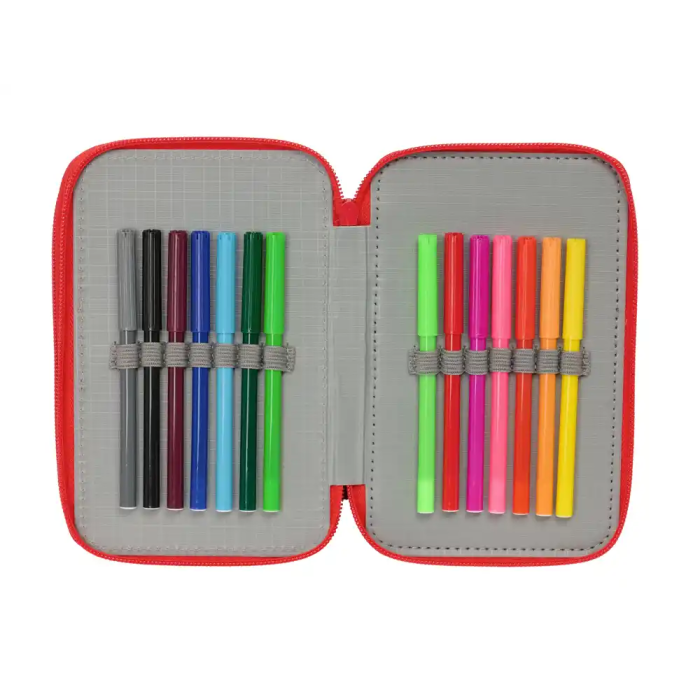 Safta Plumier Triple 37 Pcs Avengers 12,5x19,5x5,5cm 5