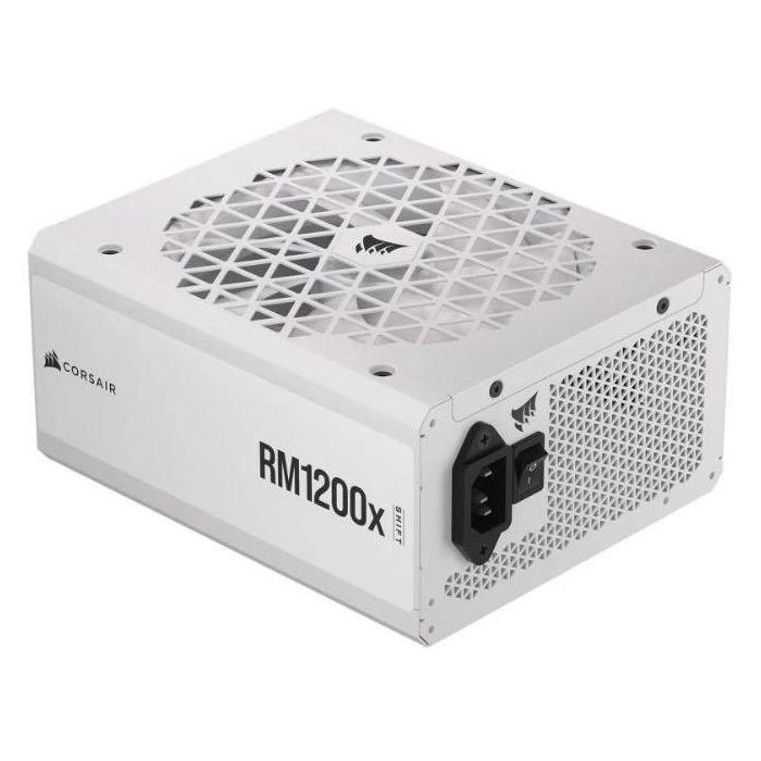CORSAIR - Unidad de fuente de alimentación - RM1200x Shift White Cybenetics - ATX totalmente modular - Certificación Gold 80 Plus - 1200 vatios