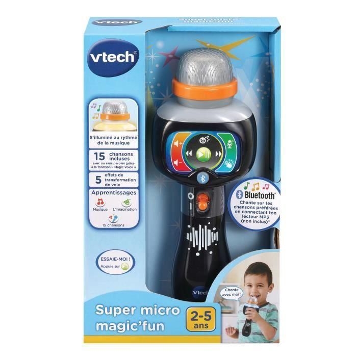 VTech Super Micro Magia'Fun - Micrófono con Magic'voice y Bluetooth para Niños 2-5 Años 4 VTech Super Micro Magia'Fun - Micrófono con Magic'voice y Bluetooth para Niños 2-5 Años 4