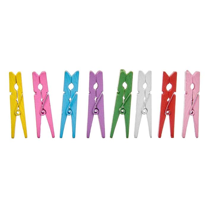 Set 8 Pinzas Madera Multicolor Grd Pincello 7X12CM (24 Unidades) 1 Set 8 Pinzas Madera Multicolor Grd Pincello 7X12CM (24 Unidades) 1