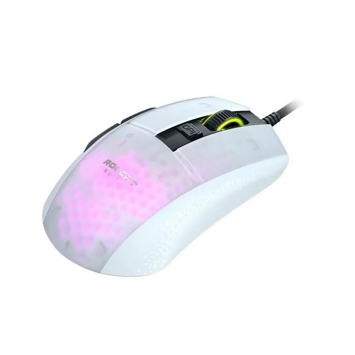 Roccat Ratón para Juegos Burst Pro Blanco Ultraligero 68g Titan Switch Optical AIMO 2