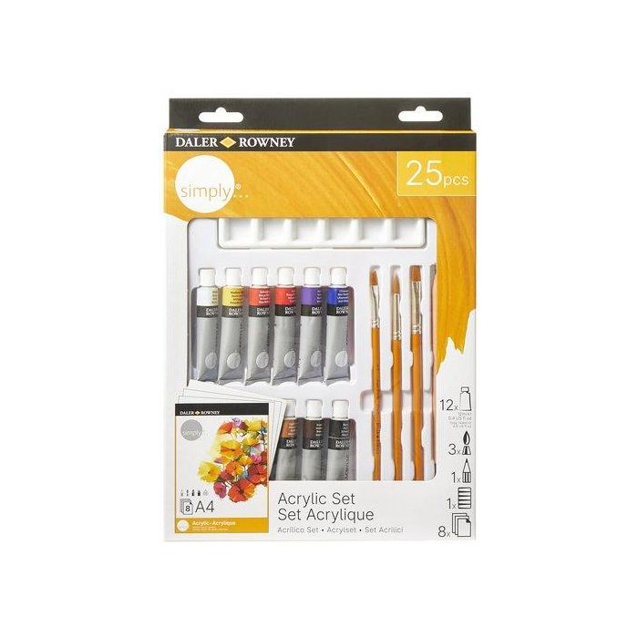 Pintura Acrilica Daler Rowney 12 Ml (Tubo) Set De 25