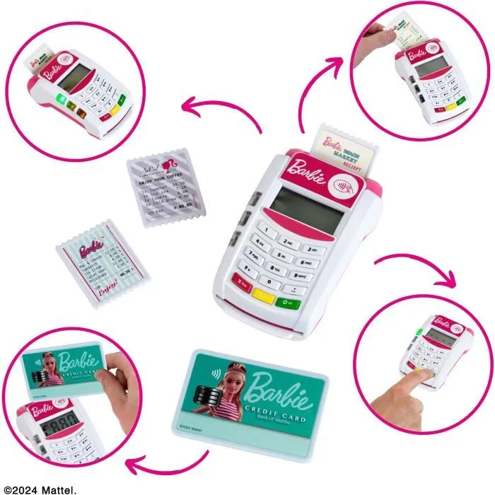 Klein Terminal de Pago Electrónico Barbie 7335 con Accesorios para Niños a Partir de 3 Años 1