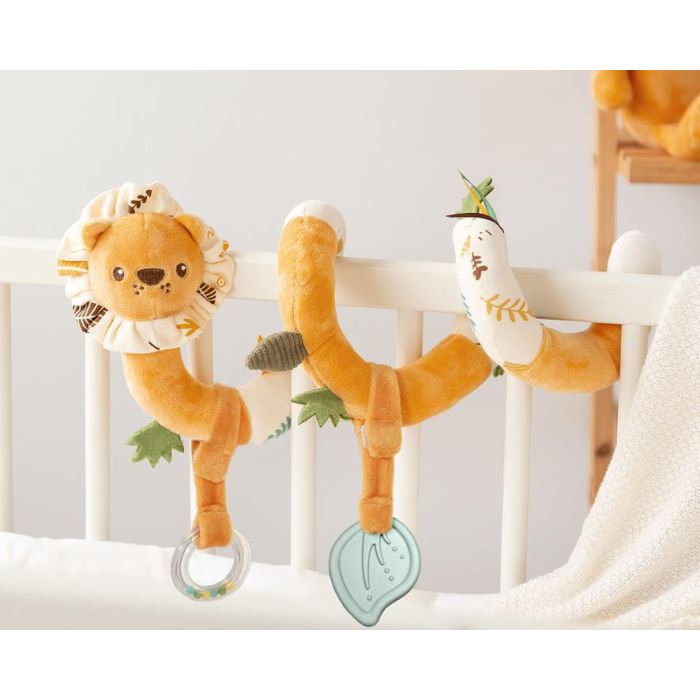 KioKids Peluche Espiral León, Juguete para Bebé +0 Meses, Color Naranja, Poliéster 0 KioKids Peluche Espiral León, Juguete para Bebé +0 Meses, Color Naranja, Poliéster 0