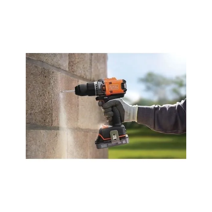 Taladro atornillador de impacto inalámbrico de 18 V + 2 baterías de 2 Ah + cargador - BLACK&DECKER - BLD683D2XK-QW - Sin escobillas 3