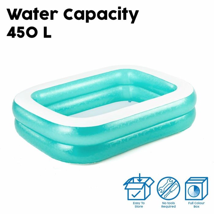 Bestway Piscina Hinchable 2 Camaras Rectangular 201x150x51 cm +6 Años Jardin 54005 7 Bestway Piscina Hinchable 2 Camaras Rectangular 201x150x51 cm +6 Años Jardin 54005 7