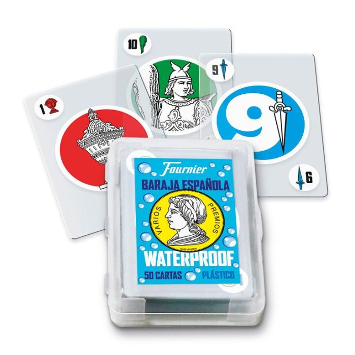 Baraja De Cartas Fournier Waterproof Plastico 50 Cartas