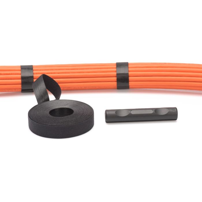 Digitus Cinta de gancho y bucle para cableado estructurado, 20mm ancho, 10m rollo, negro 4