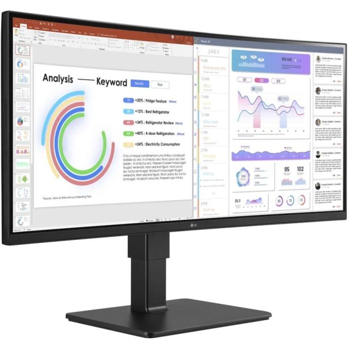86.72cm/34'' (3440x1440) LG UltraWide 34BQ77QB-B 21:9 5ms 2xHDMI DisplayPort USB-C VESA Speaker UWQHD 3