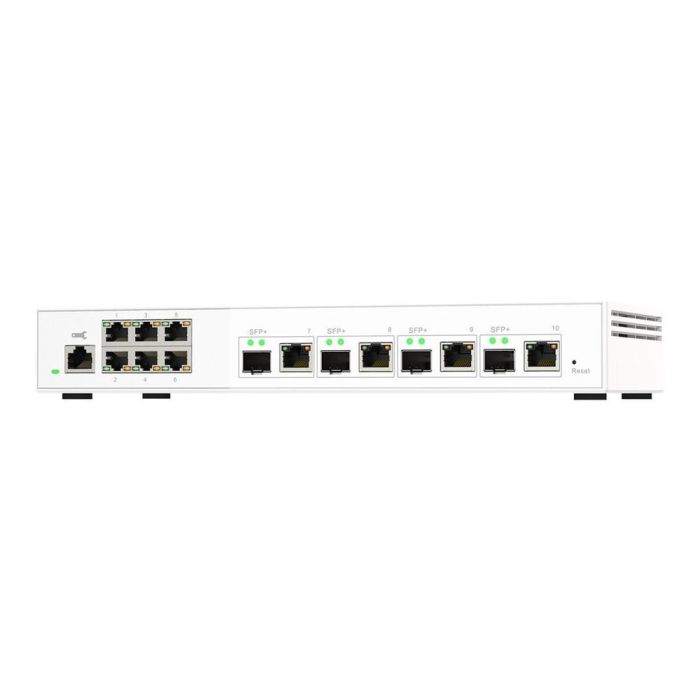 Qnap Switch Qsw - M2106 - 4C 10 Puertos Gestionado, 6 x 2.5GBase-T, 4 x 10 Gigabit SFP+/RJ-45, QoS, VLAN, LACP Qnap Switch Qsw - M2106 - 4C 10 Puertos Gestionado, 6 x 2.5GBase-T, 4 x 10 Gigabit SFP+/RJ-45, QoS, VLAN, LACP