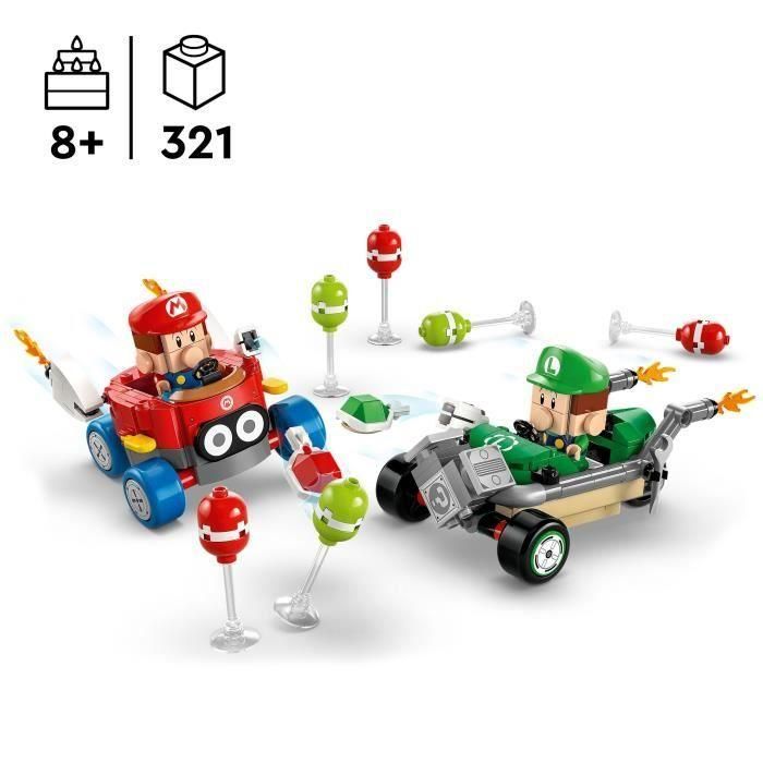 Juego de construccion mario kart bebé mario vs. bebé luigi lego super mario 1
