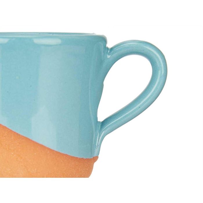 Taza Cafe Barro 80Ml Asa Turquesa La Dehesa 8X5CM (24 Unidades) 3 Taza Cafe Barro 80Ml Asa Turquesa La Dehesa 8X5CM (24 Unidades) 3