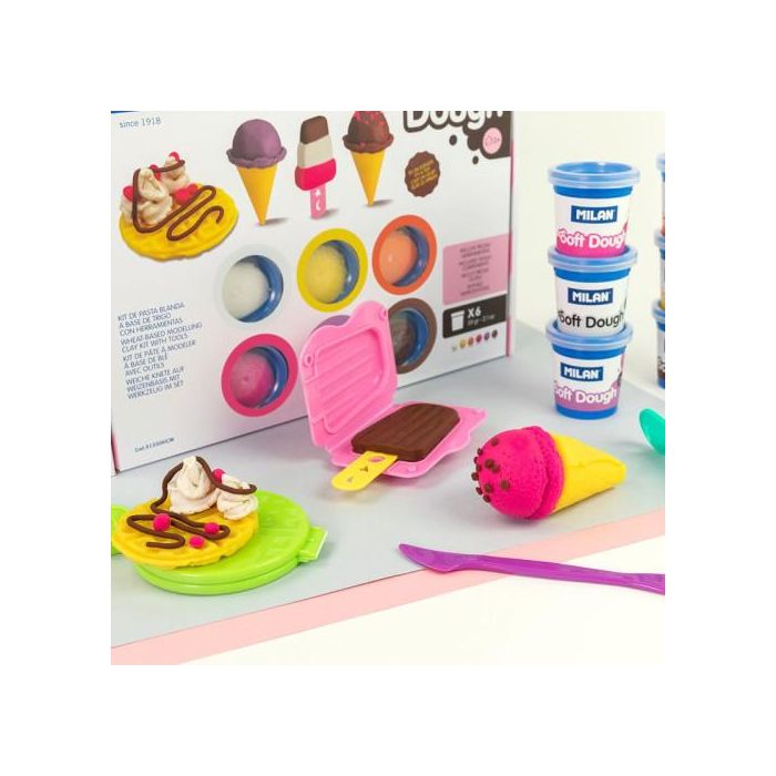 Milan Maletín 6 Botes Pasta Blanda Soft Dough 59g + Herramientas Helados y Gofres 913306ICW 7 Milan Maletín 6 Botes Pasta Blanda Soft Dough 59g + Herramientas Helados y Gofres 913306ICW 7