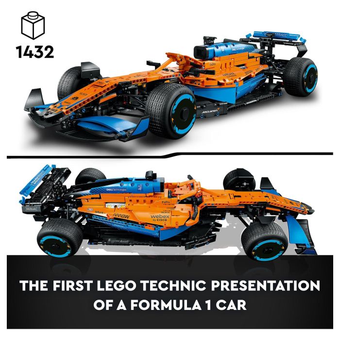 Lego 42141 Technic The McLaren Formula 1 2022 Race Car, modelo a escala F1, kit de construcción para adultos