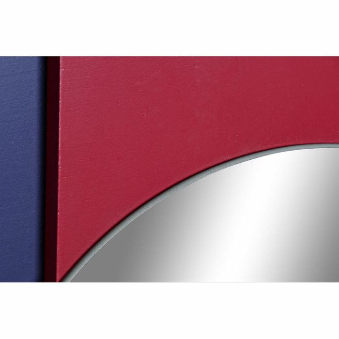 Espejo de pared DKD Home Decor Azul Blanco Rojo Turquesa Moderno 46,5 x 2,5 x 45 cm (2 Unidades) 1
