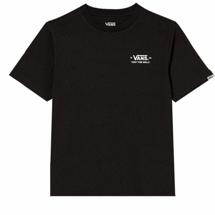 Camiseta de Manga Corta Infantil Vans Mini Scrip Negro 0 Camiseta de Manga Corta Infantil Vans Mini Scrip Negro 0