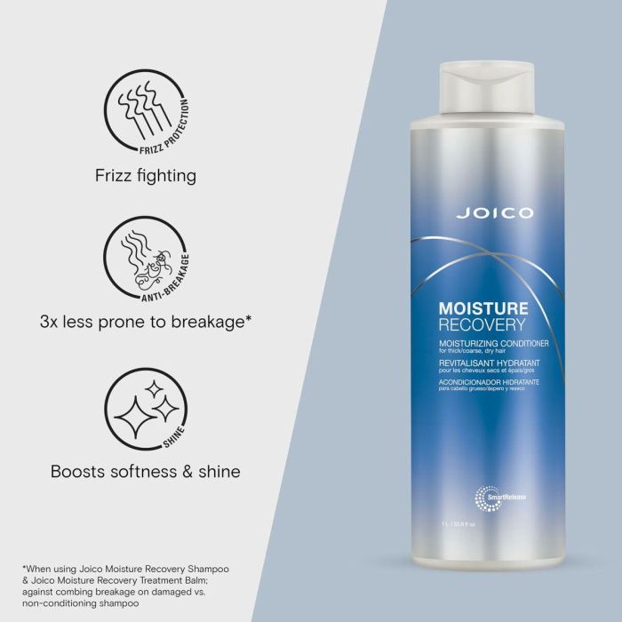 Joico MOISTURE RECOVERY Acondicionador Hidratante y Nutritivo para Cabello Dañado 1000 ml 4 Joico MOISTURE RECOVERY Acondicionador Hidratante y Nutritivo para Cabello Dañado 1000 ml 4