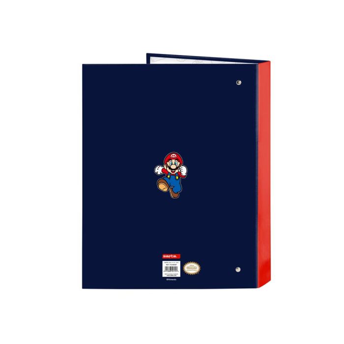 Carpeta Safta 4 Anillas Mixtas Carton Folio Super Mario World 1