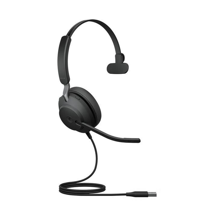 Jabra Evolve2 40 Auriculares Profesionales con Cancelación de Ruido, Certificado Microsoft Teams y 3 Micrófonos 1
