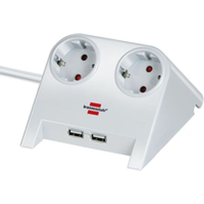 Regleta Enchufes 2 Tomas sin Interruptor Brennenstuhl 1153520222 3600 W USB x 2 Sobremesa (1,8 m) 1 Regleta Enchufes 2 Tomas sin Interruptor Brennenstuhl 1153520222 3600 W USB x 2 Sobremesa (1,8 m) 1