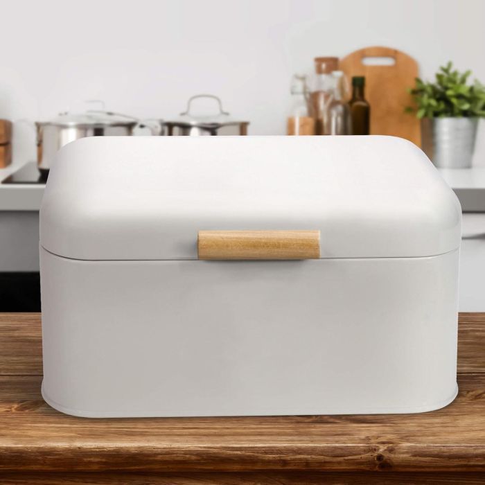 Quttin Panera de Metal Retro 30.5 x 20.7 x 15.1 cm para Almacenamiento de Pan (4 Unidades) 1