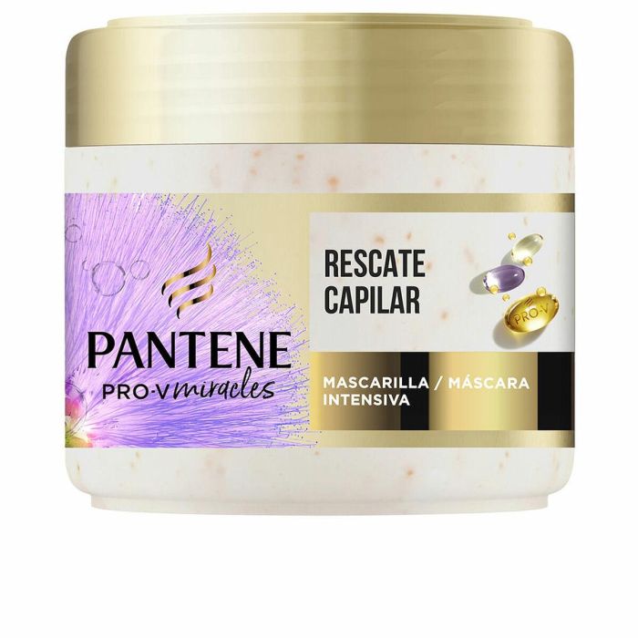 Pantene Mascarilla Miracle Rescate Capilar con Biotina y Proteínas de Seda para Cabello Dañado 300 ml