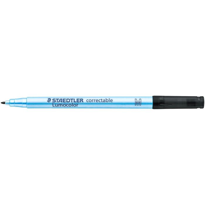 STAEDTLER Rotulador Folienstift Lumocolor Correctable M Negro 10 uds. Punta Fina Borrable