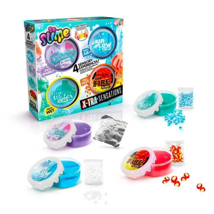 Canal Toys SO SLIME DIY Multipack Xtra Sensation Con 4 slimes sensacionales y adornos SSC 308 0 Canal Toys SO SLIME DIY Multipack Xtra Sensation Con 4 slimes sensacionales y adornos SSC 308 0
