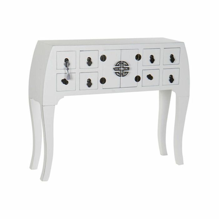 Recibidor DKD Home Decor Blanco Plateado 98 x 26 x 80 cm 0 Recibidor DKD Home Decor Blanco Plateado 98 x 26 x 80 cm 0