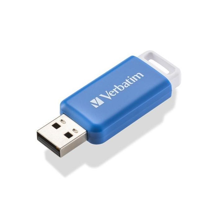 Verbatim Pendrive V Databar 64 grb Hi-Speed Retráctil Usb 2.0 Azul