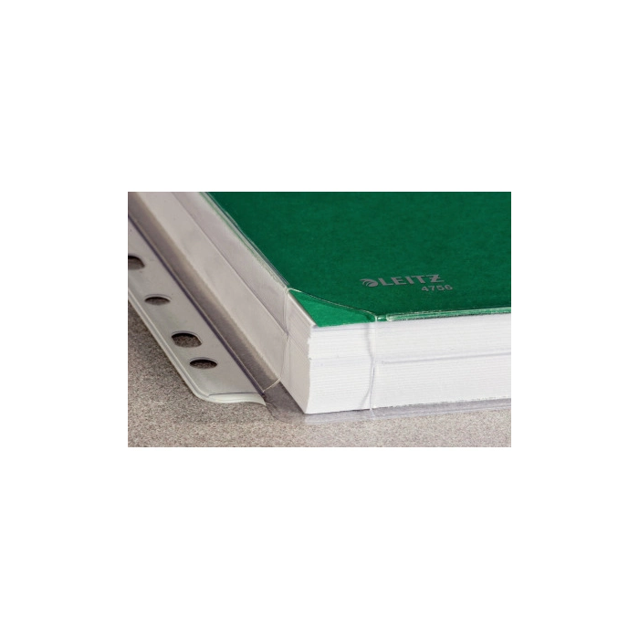 Funda multitaladro Leitz con fuelle DIN A4, 170 mc, cristal, pack 10 unidades 17