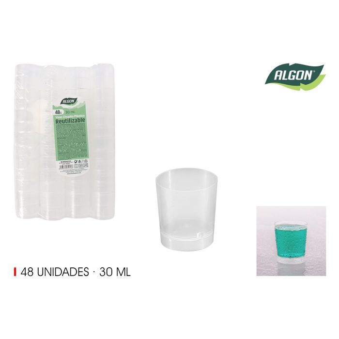 Set de 48 vasos chupito PP 30 ml Algon (22 Unidades) Set de 48 vasos chupito PP 30 ml Algon (22 Unidades)