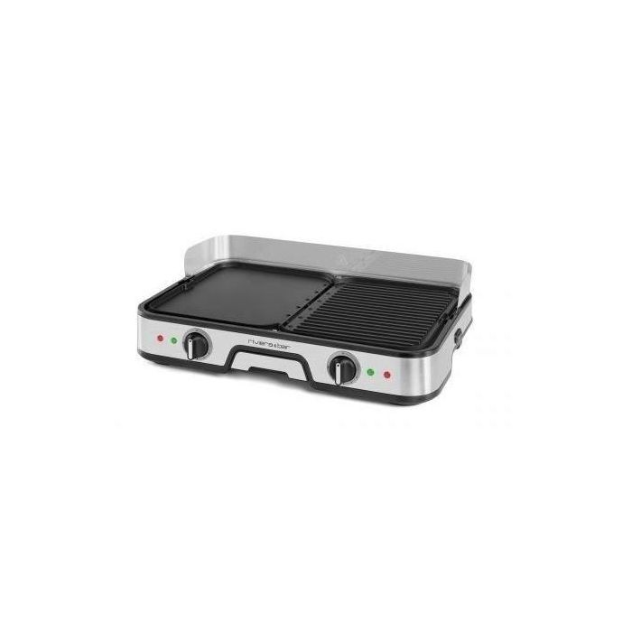 Riviera&Bar QPL525 Plancha - Superficie de cocción 45,5x29cm - 6 a 8 personas - 2000W