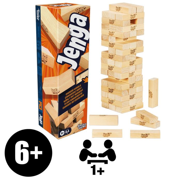 HASBRO Juego Jenga de 54 bloques de madera para +6 años 2