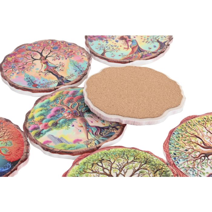 Posavasos Indio DKD Home Decor Multicolor 10.8 x 0.7 x 10.8 cm (72 Unidades) 2 Posavasos Indio DKD Home Decor Multicolor 10.8 x 0.7 x 10.8 cm (72 Unidades) 2