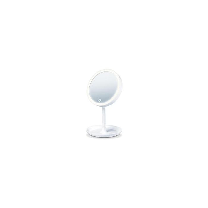 Beurer BS-45 Espejo Cosmético con Luz LED, Espejo de Aumento 5x, Giratorio 360°