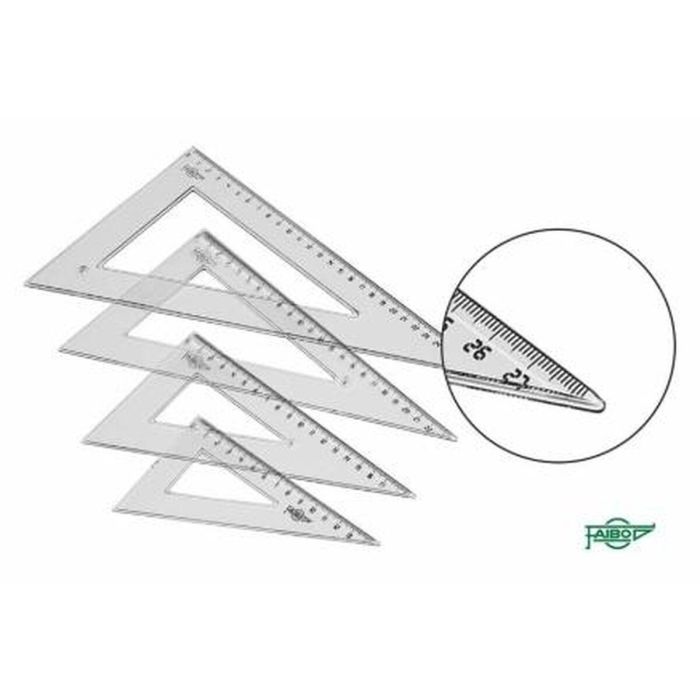 Regla Faibo Transparente 25 cm (20 Unidades)