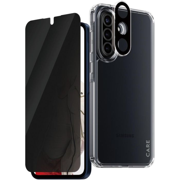 PanzerGlass Protector de Pantalla CARE Flagship 3-in-1 Privacidad para Samsung Galaxy A36 5G, Antigolpes y Antirayaduras