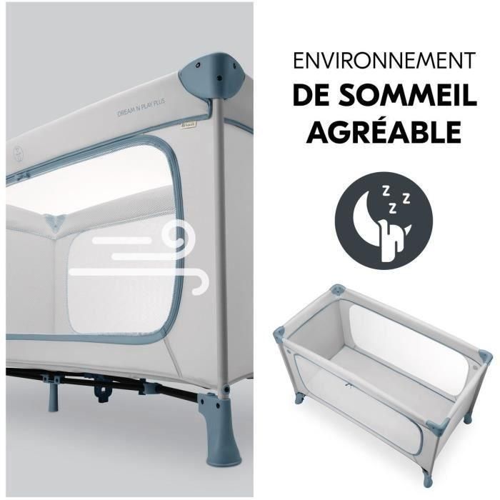 Hauck HAU1731647197993 Cuna de viaje Dream N Play Plus 60 x 120 cm. Desde el nacimiento, plegable, Menta polvorienta 5