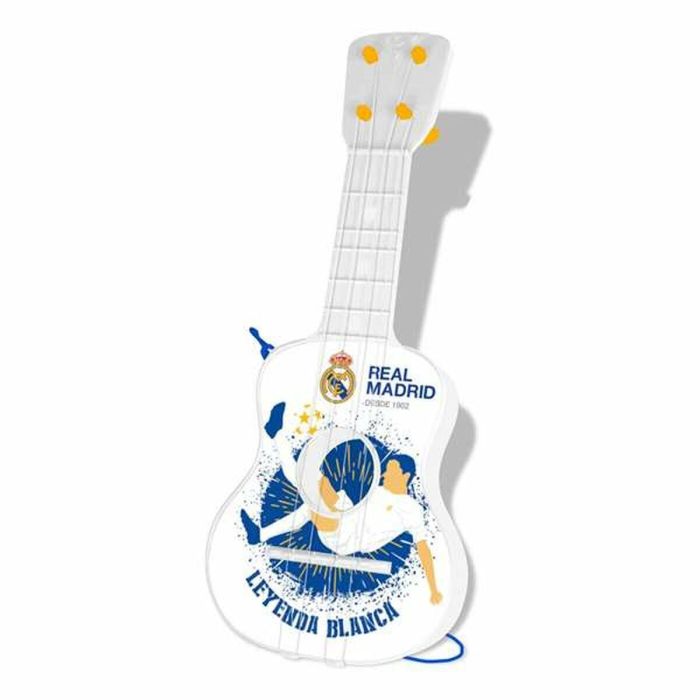 Reig Guitarra de Juguete 4 Cuerdas en Estuche Real Madrid para Niños +3 Años