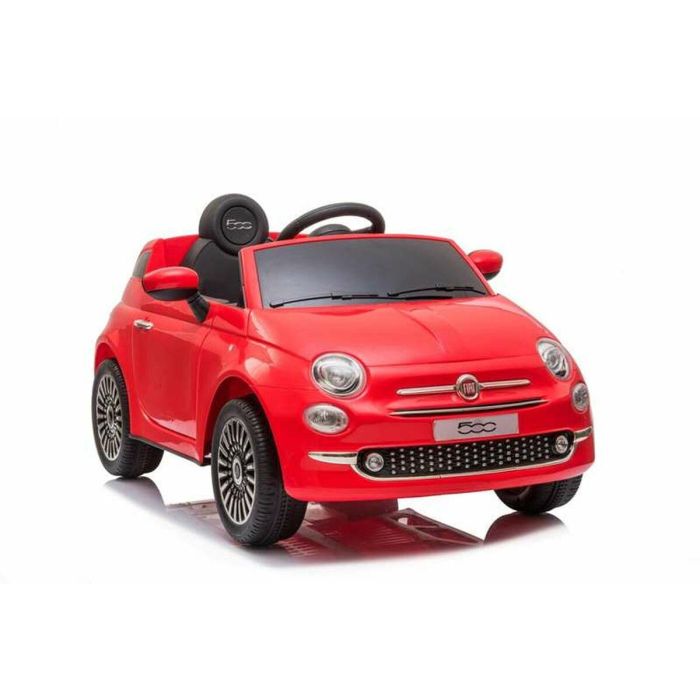 Coche Eléctrico para Niños RunRunToys Fiat 500 Rojo Radiocontrol 12V